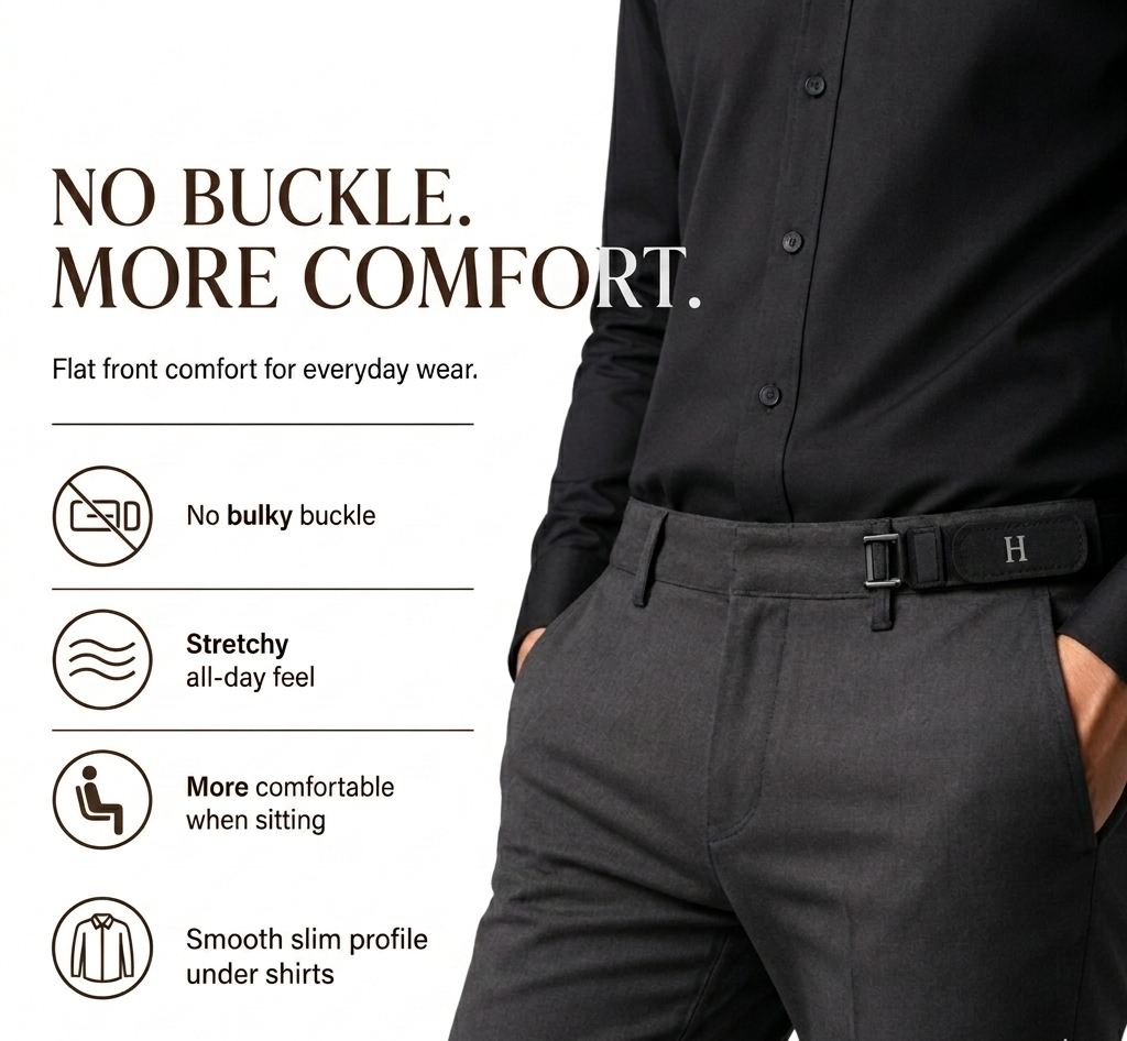 EasyFit™ Buckle‑Free Belt