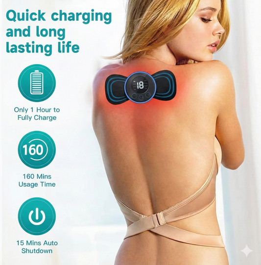 ⚡ Smart Bio-Electric Mini Massager (8 Modes & 19 Levels)