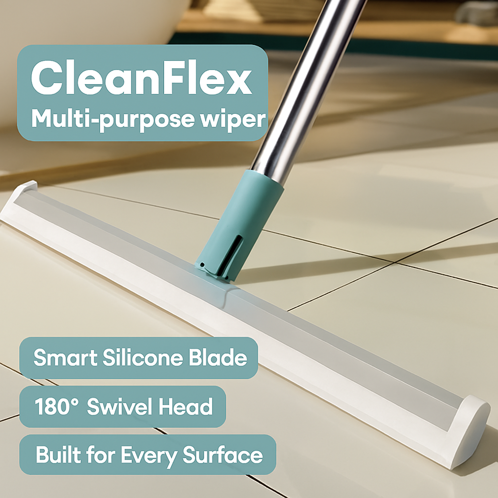 🧼 CleanFlex – Multipurpose Wiper | Smart Silicone Blade | 180° Swivel Head | Built for Every Surface