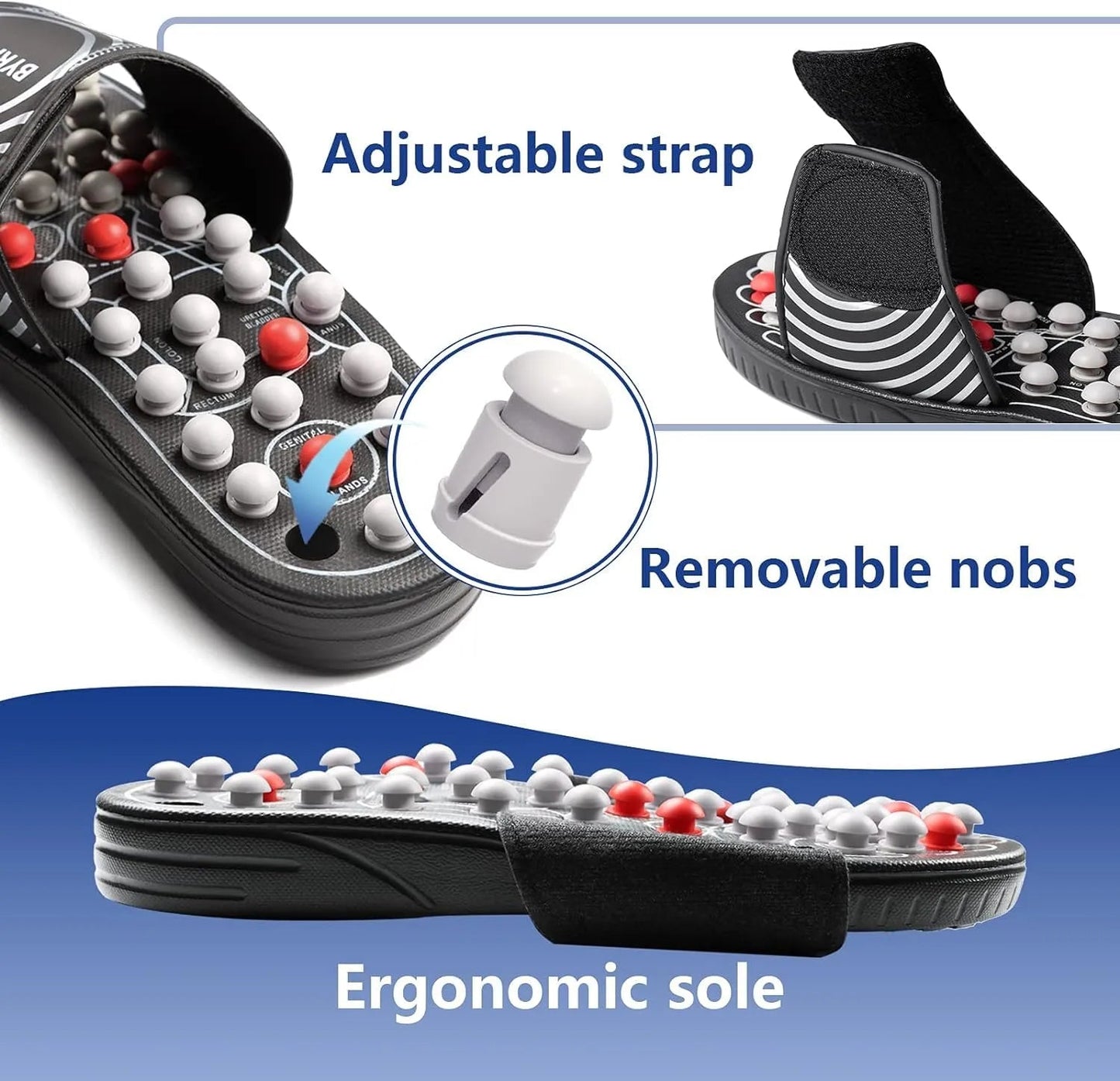 Magnetic Acupressure Slippers for Foot Massage & Pain Relief