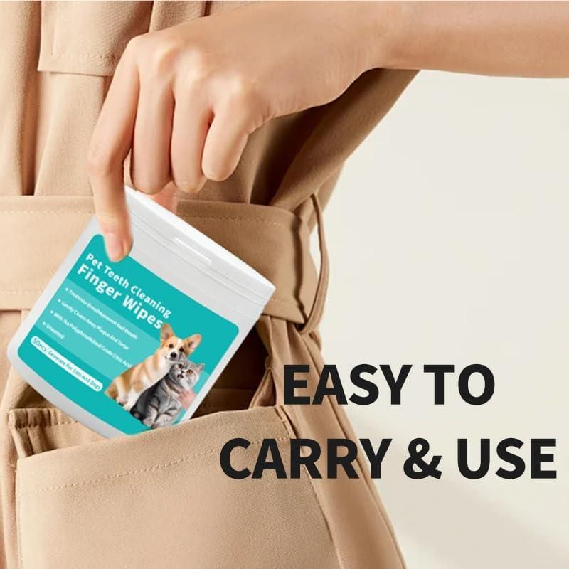 OralEase Disposable Finger Wipes for Cats & Dogs
