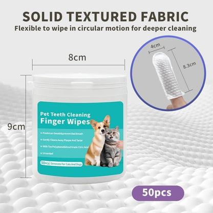 OralEase Disposable Finger Wipes for Cats & Dogs