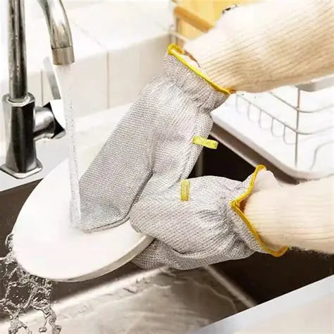 Wire Dishwashing & Kitchen Cleaning Gloves (Pack of 2)