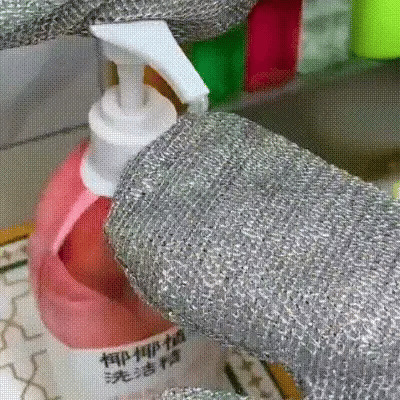 Wire Dishwashing & Kitchen Cleaning Gloves (Pack of 2)