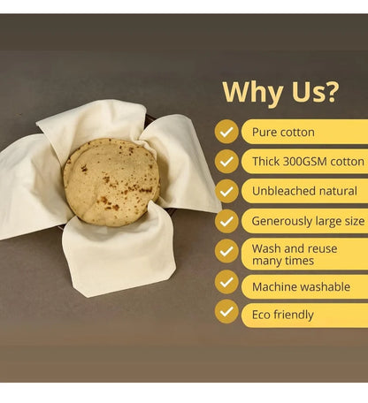 Double Layer Cotton Roti Cloth Wrap
